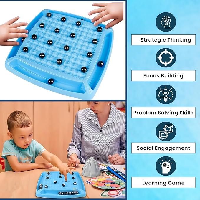 Magnetic Battle Game with 20 Steel Balls ? Strategy Board Game for Family